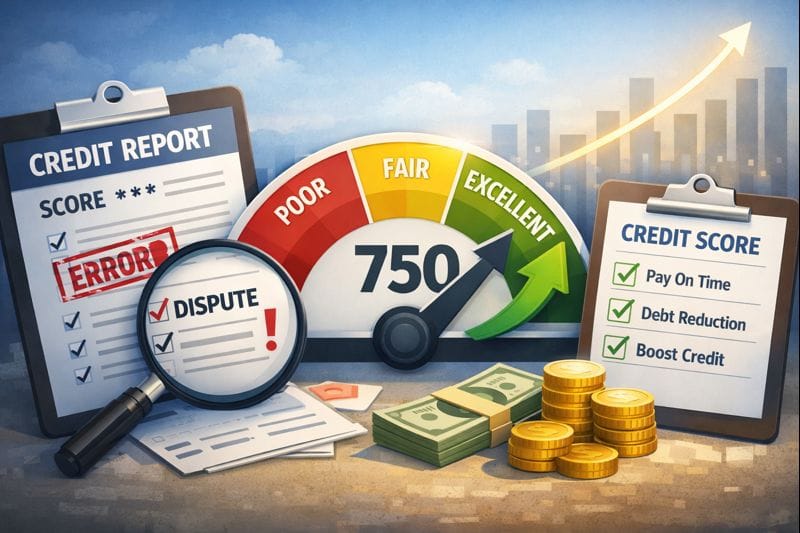 Credit repair: dispute errors, improve credit score and reports