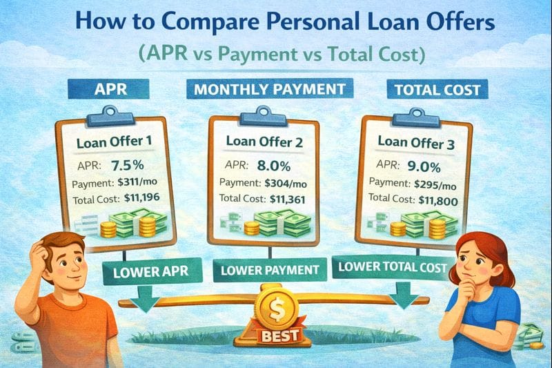 How to compare personal loan offers by weighing APR, monthly payment, and total cost to choose the best loan option